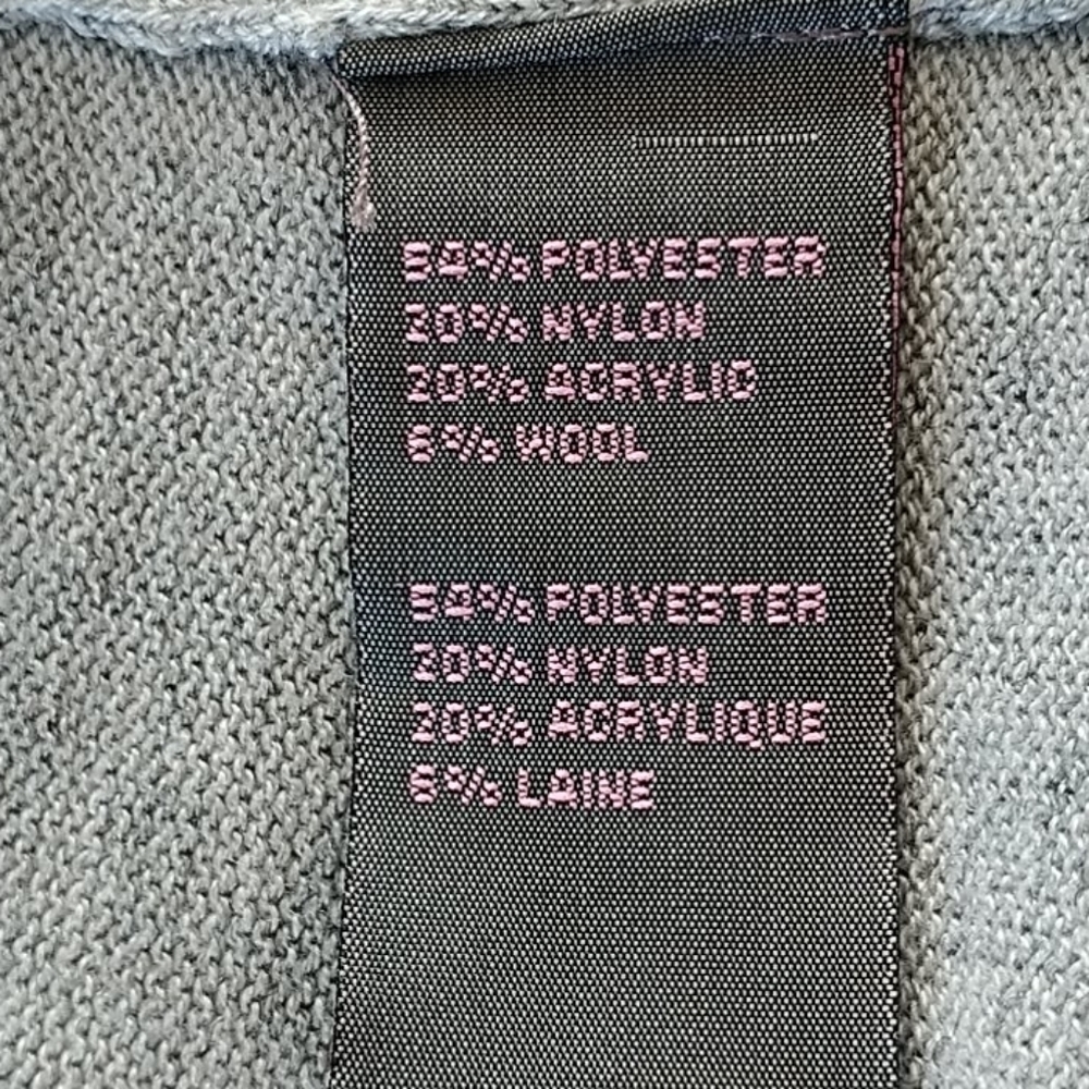 Metric, Heather Grey Cardigan w Bell Sleeves, Sz L - Picture 7 of 12